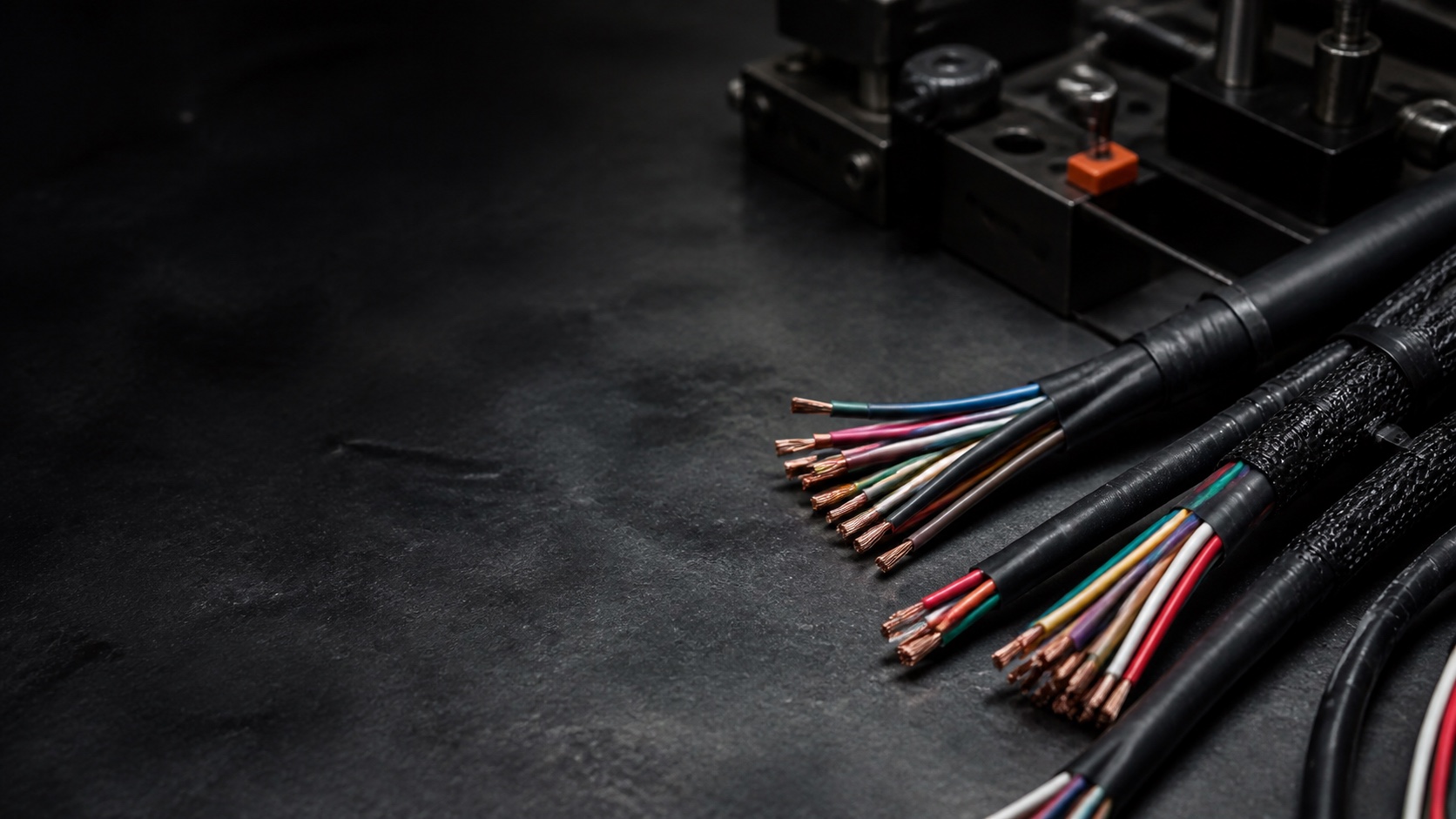 Multi-core wiring harness conductors prepared for precision assembly at Super Smile