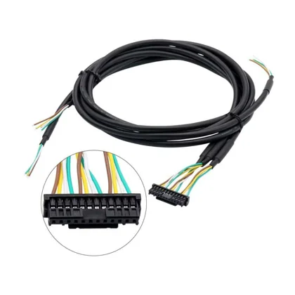 Rectangular multi-circuit pigtail with an enlarged interface view