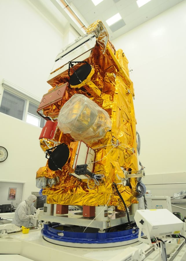 NPP satellite in a cleanroom: cleanliness and qualification are mission-specific.