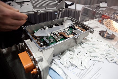Delphi power-converter demonstration, 2012; historical context, not a current product offer.