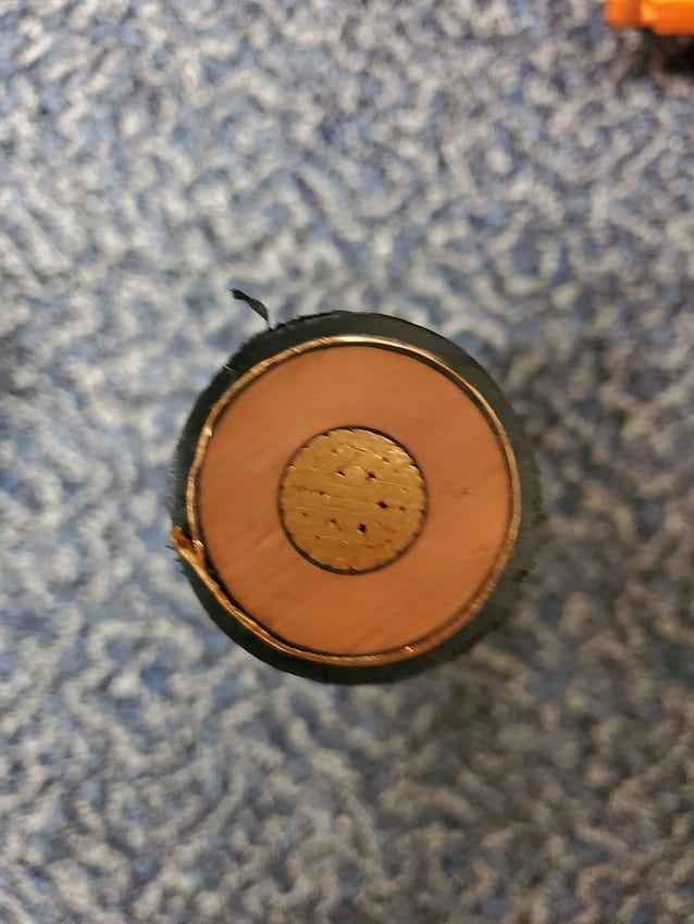Copper-tape shielded cable cross-section illustrates layered construction, not a specified Binder cable size.