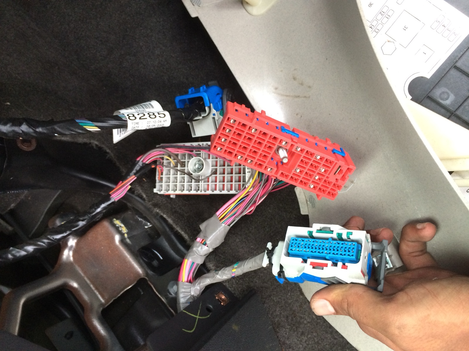 The dashboard meets the rest of the vehicle here