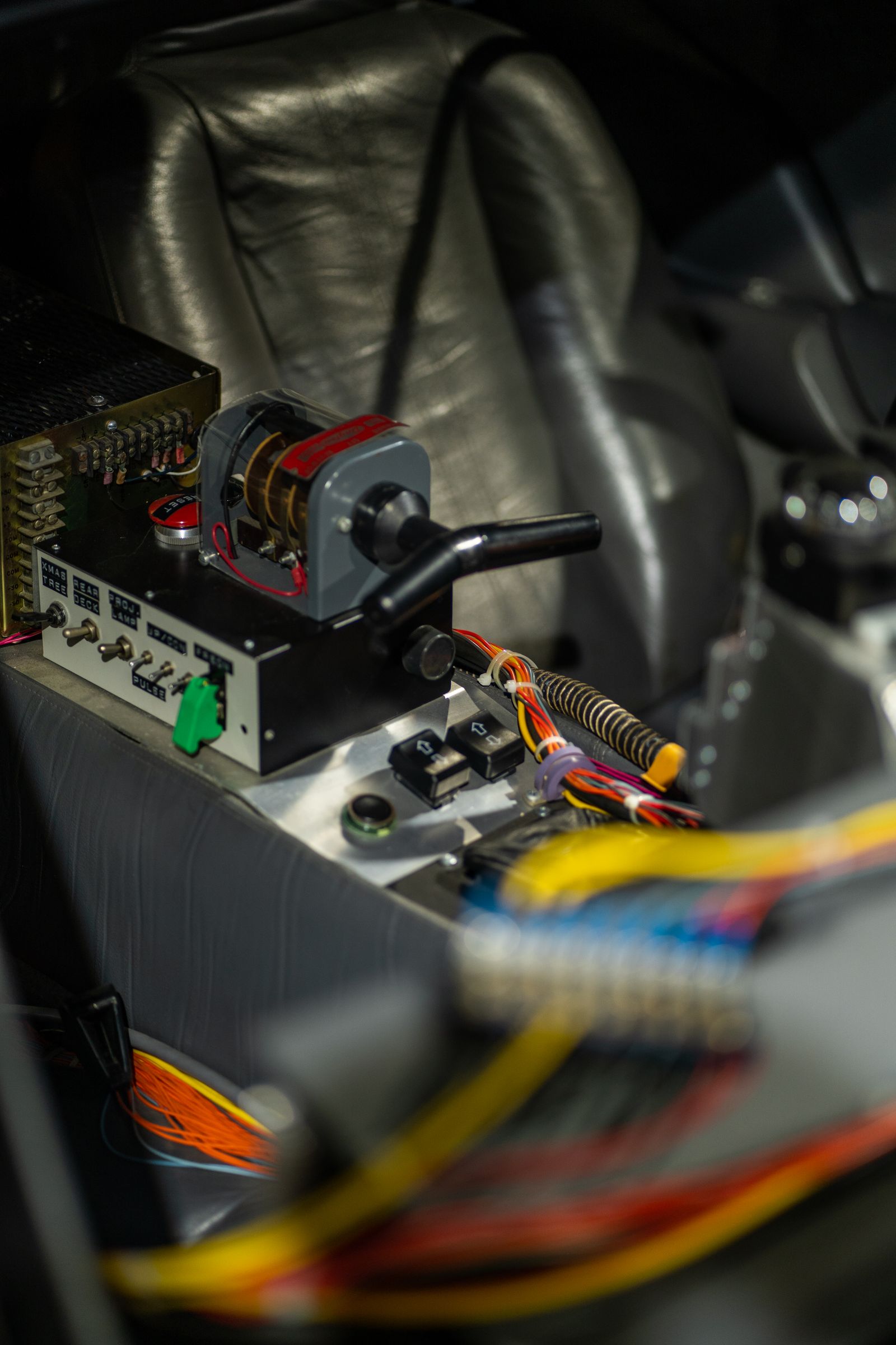 Electronic control assembly with colored wiring