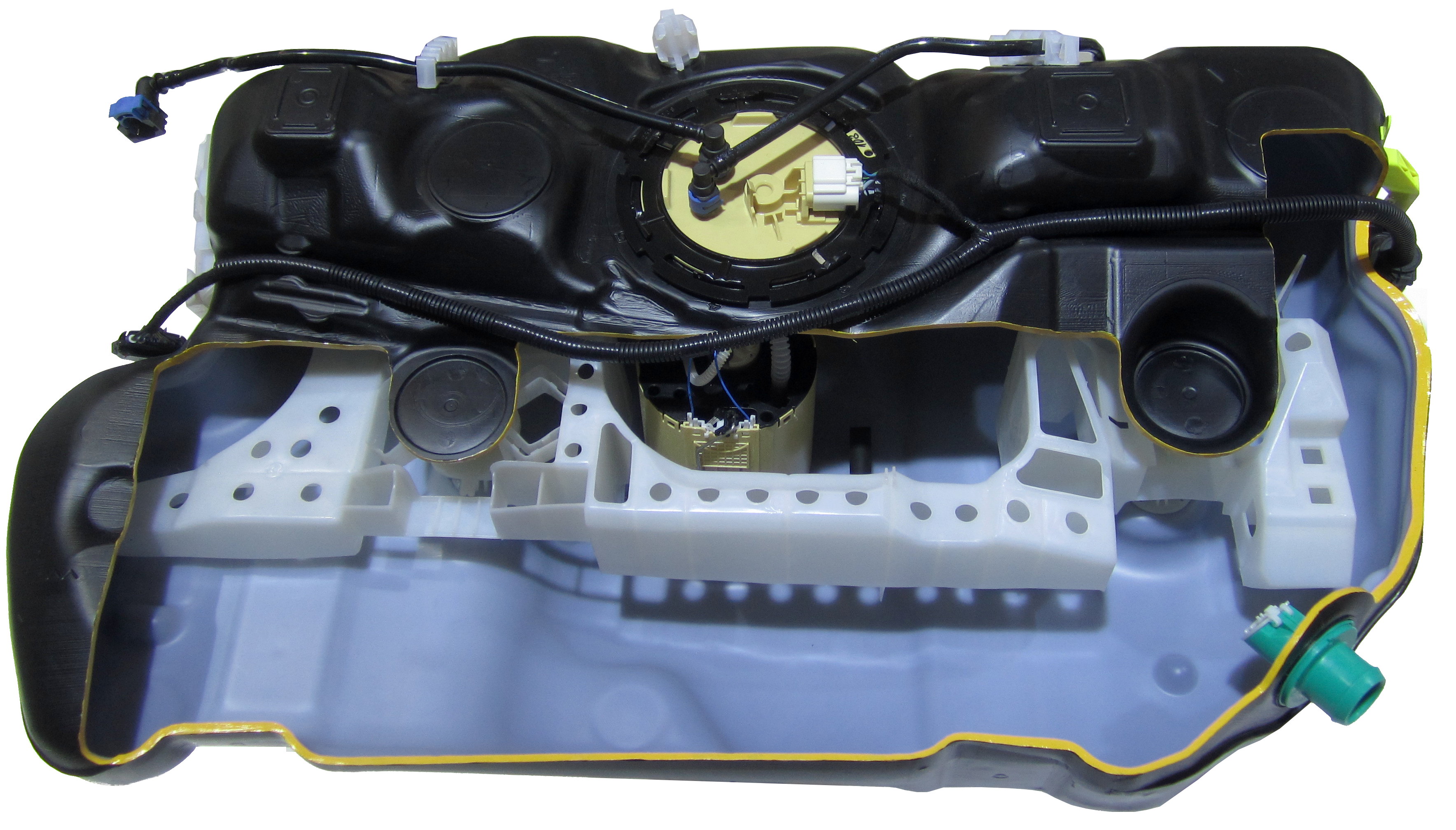 Pump power and sender signals follow different paths