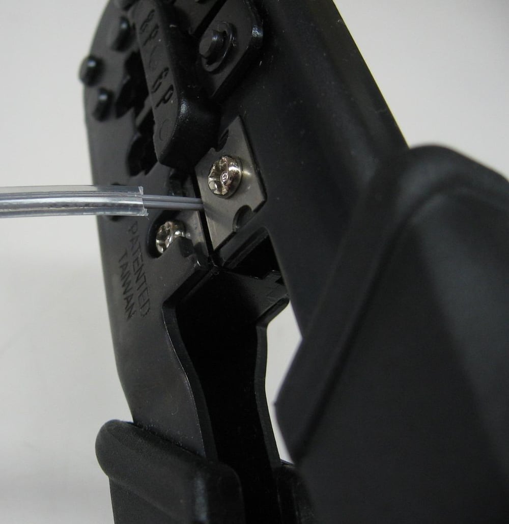 Controlled wire stripping is one preparation step before the specified termination process.
