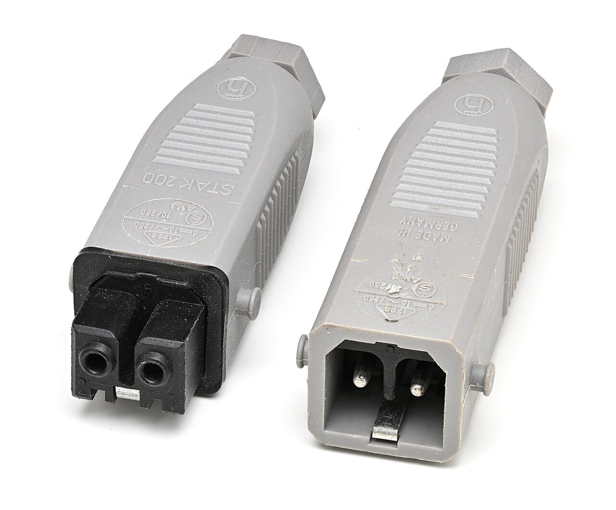 Hirschmann industrial connector reference illustrates a detachable equipment interface; it is not a Molex HMC product.