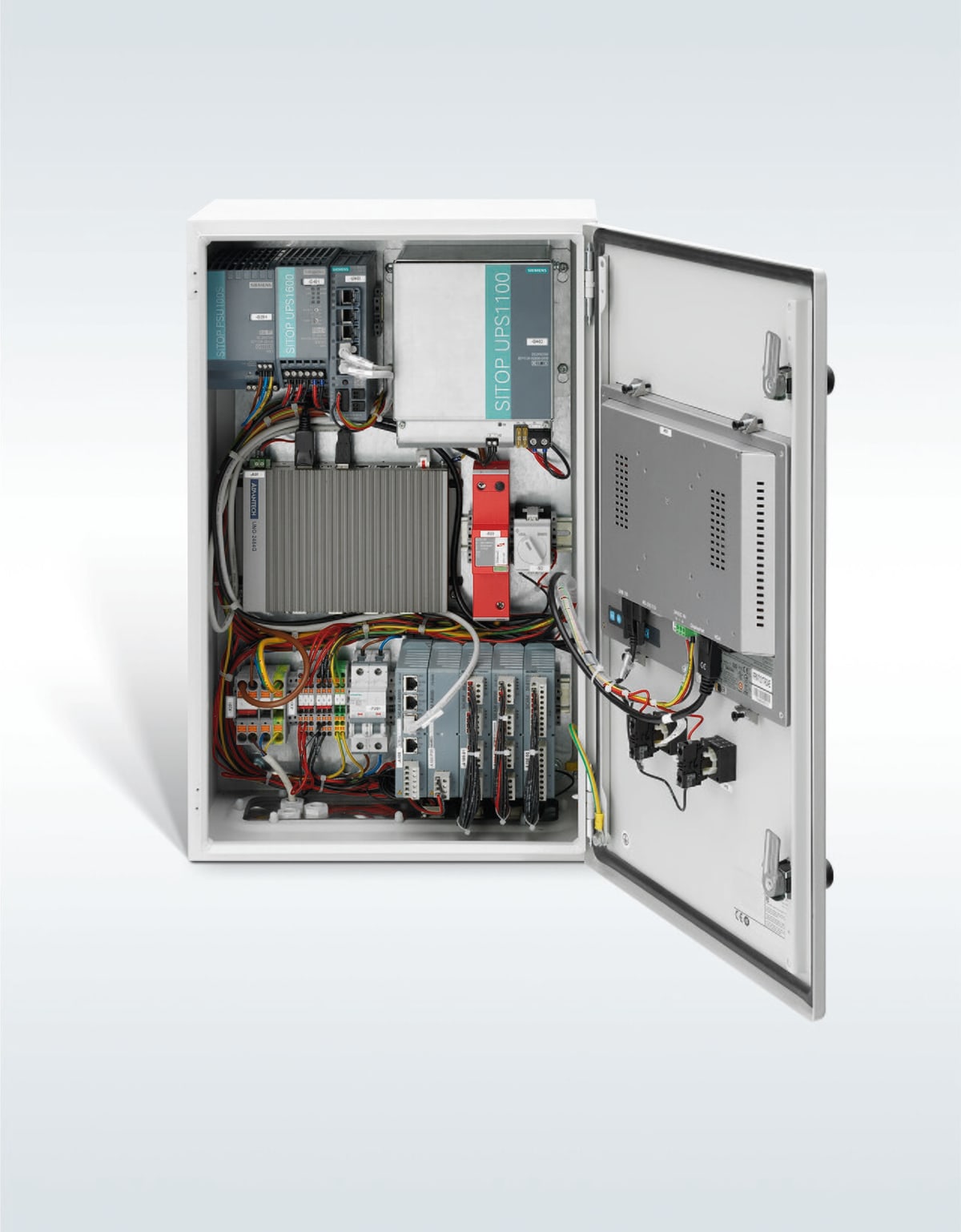 Control-cabinet reference: function, labels and service access matter alongside connector selection.