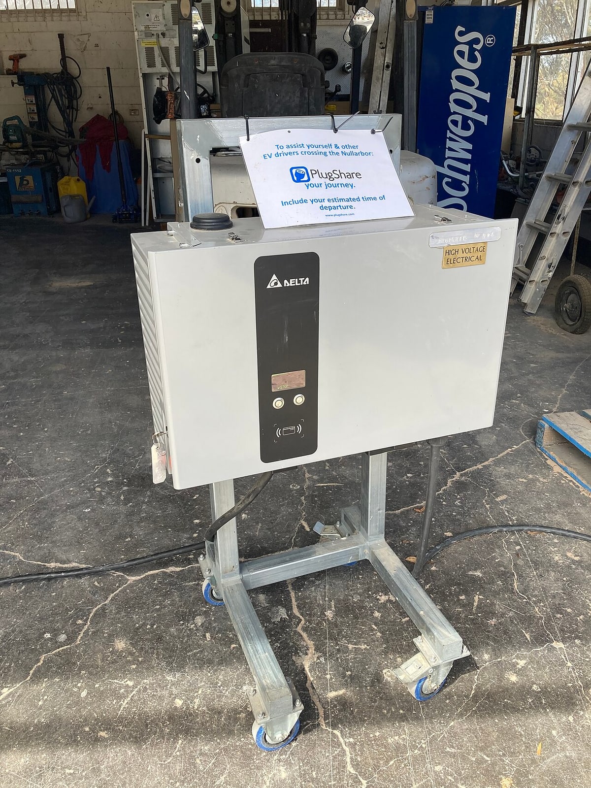 Electric-vehicle charging context illustrates the high-voltage application domain, not an HVA connector or an approved harness.