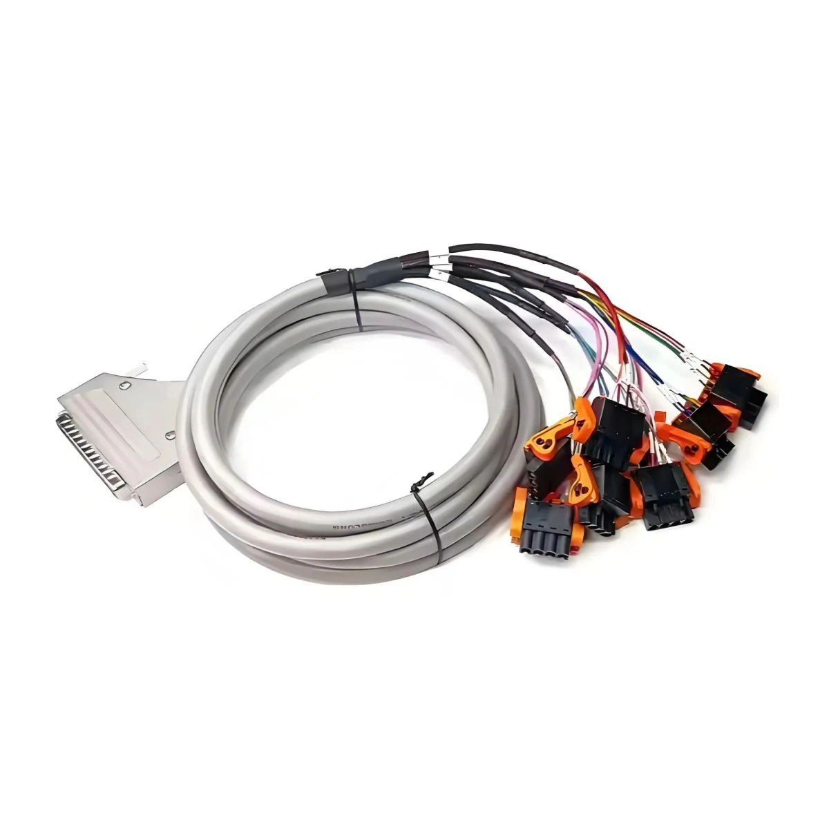 D-Sub cable assembly with several connector branches