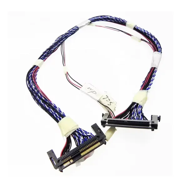 LVDS Dual Black Connectors Twisted Display Cable
