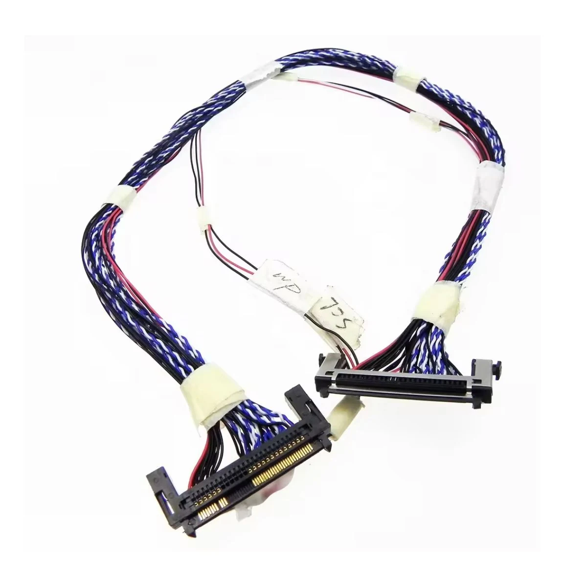 LVDS Dual Black Connectors Twisted Display Cable