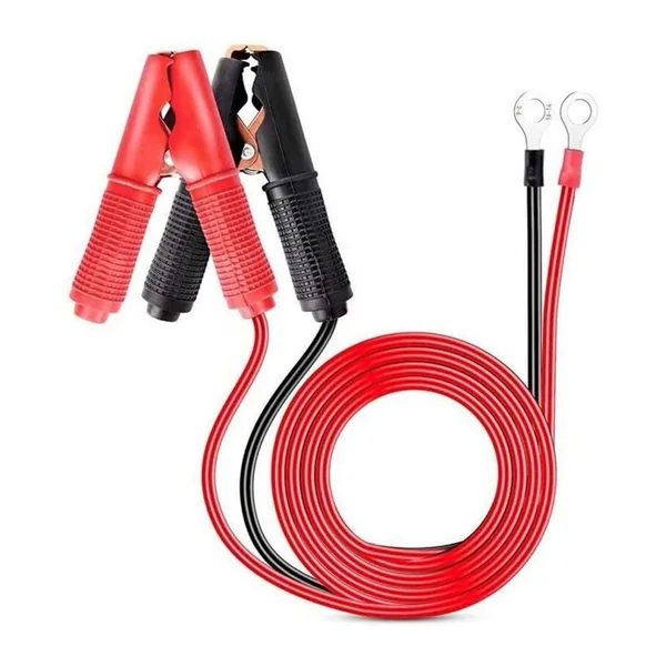 Alligator Clips to Ring-Terminal Battery Cable