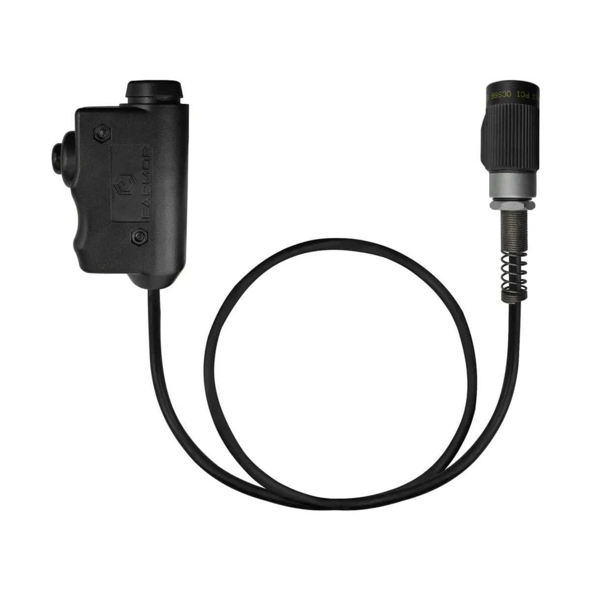 Construction close-up of NATO Communication PTT Switch Adapter Harness