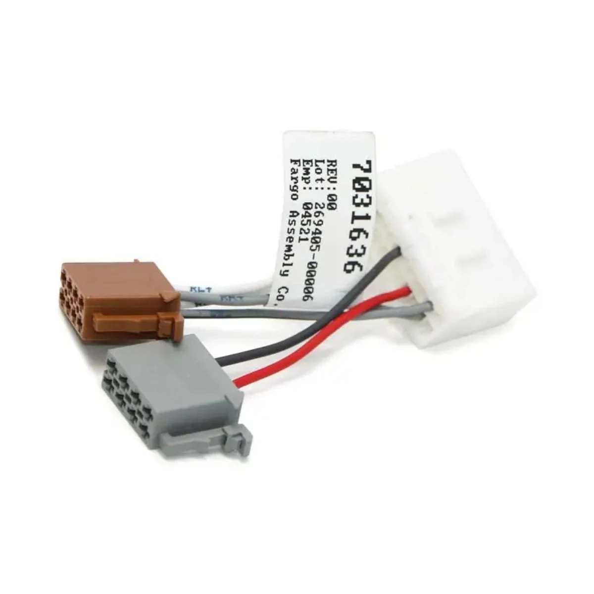 Construction close-up of Vehicle Radio 3-Plug Adapter Harness
