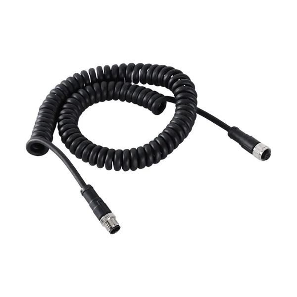 M12 Double-Ended Coiled Cable
