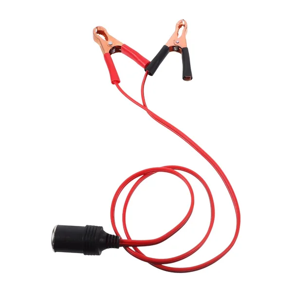 Cigarette-Lighter Socket to Compact Battery Clamps Long-Lead Harness