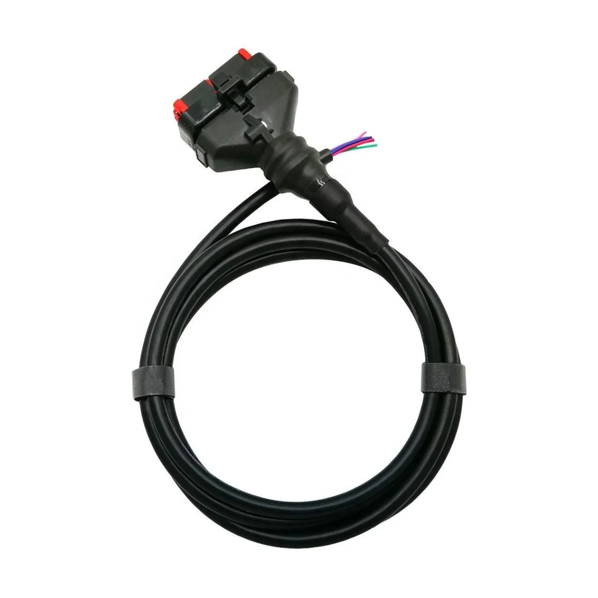 Terminated cable with a sealed rectangular connector