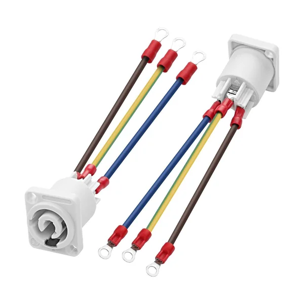 PowerCON Panel Socket to Ring-Terminal Harness