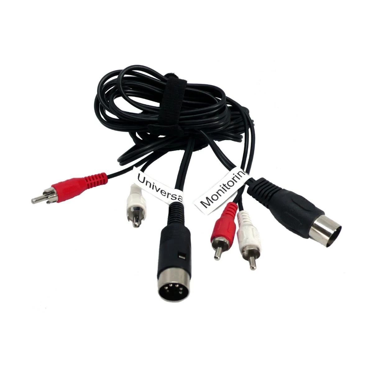 Construction close-up of TS945 DIN to Multi-Way RCA Audio Branch Harness