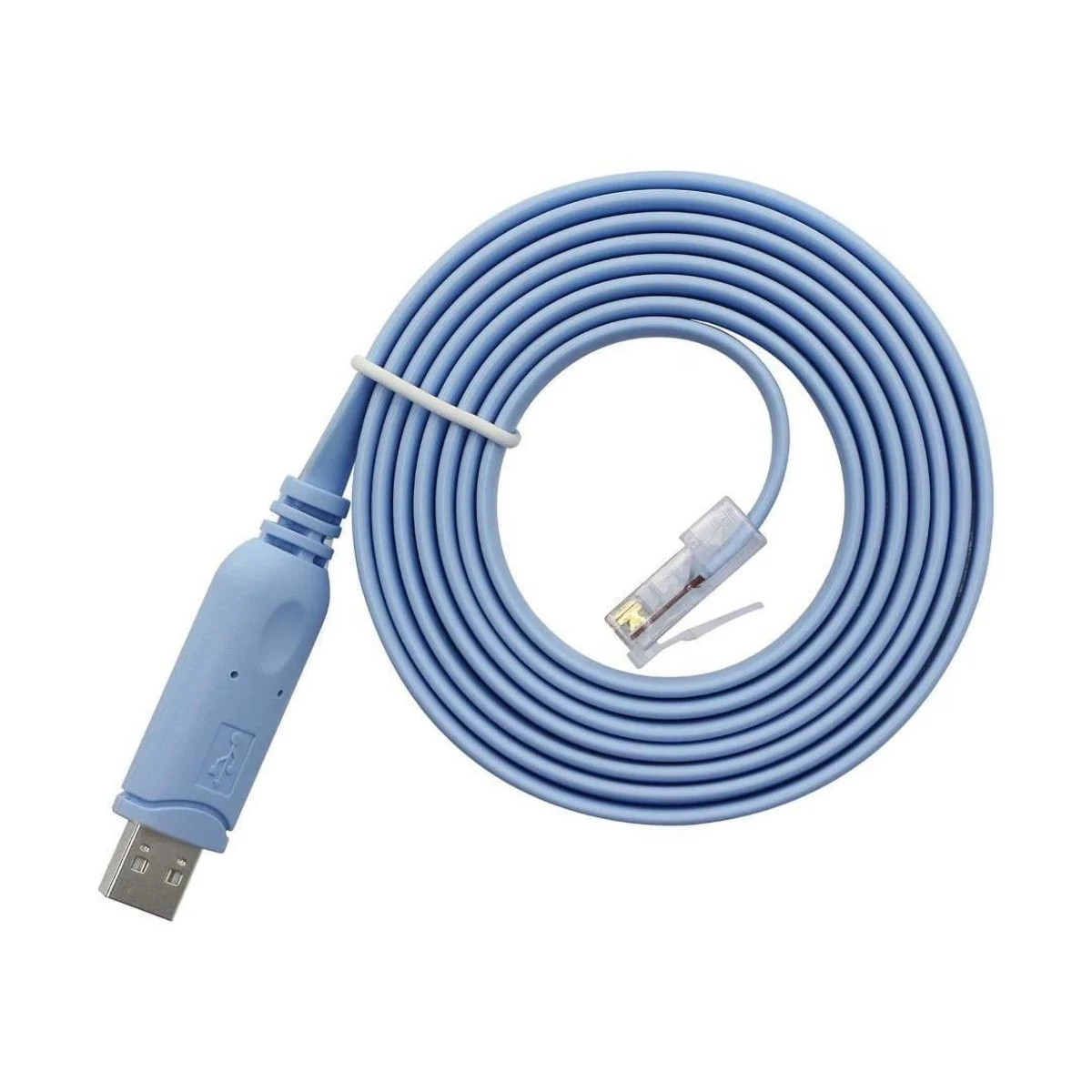 Construction close-up of USB to RJ45 Console Flat Harness