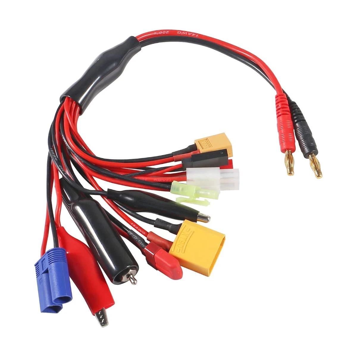 Construction close-up of IMAX B6 Banana Plug 8-in-1 Charging Harness