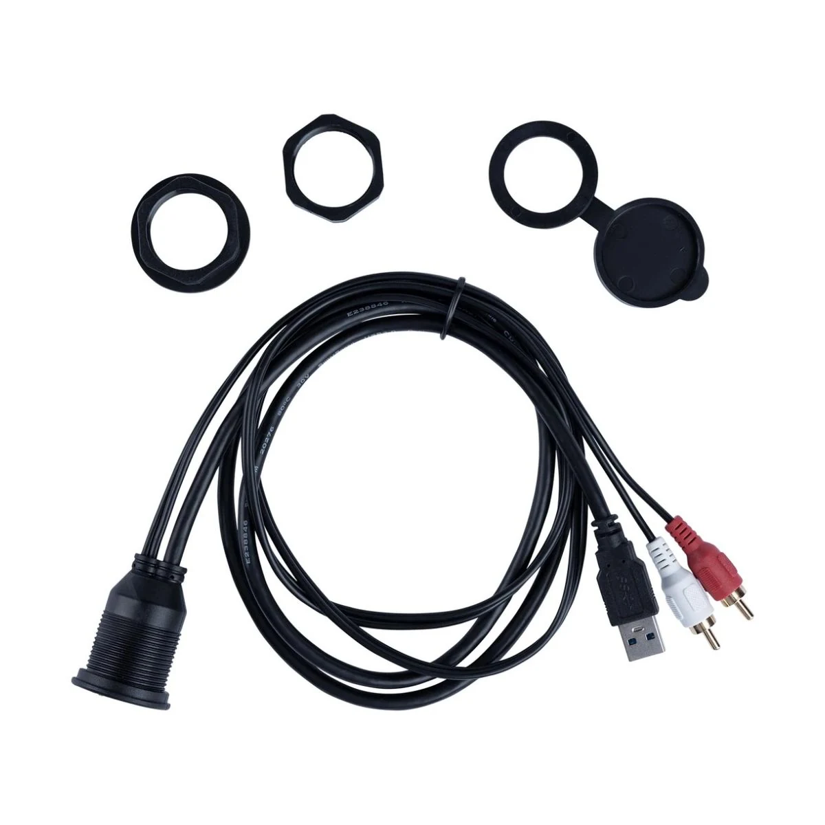 MXUSBA USB & RCA Panel-Mount Harness