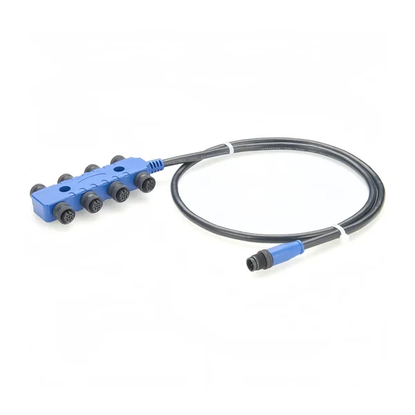 M12 8-Port Sensor Distribution Box Harness