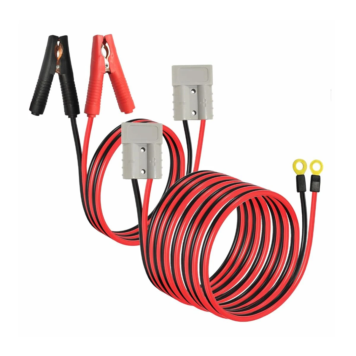 Two-Pole Quick Connector Battery Clamps & Ring-Terminal Cable Set