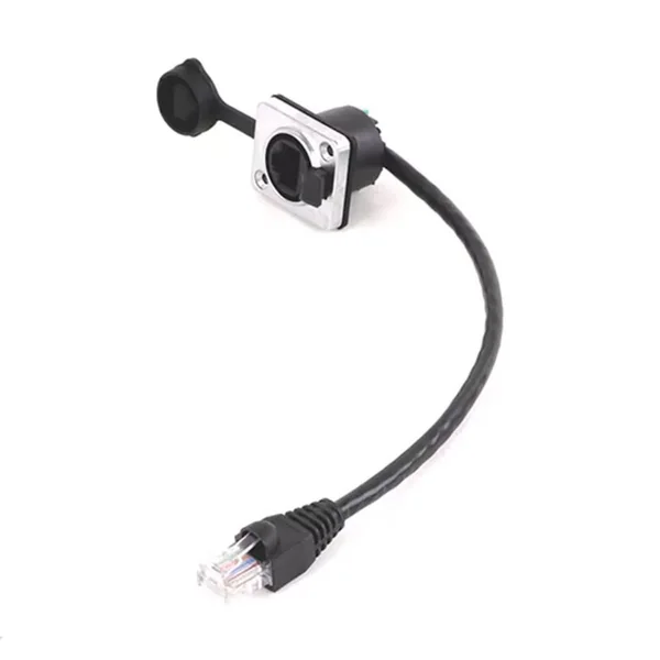 RJ45 to Square Flange Panel Socket Harness