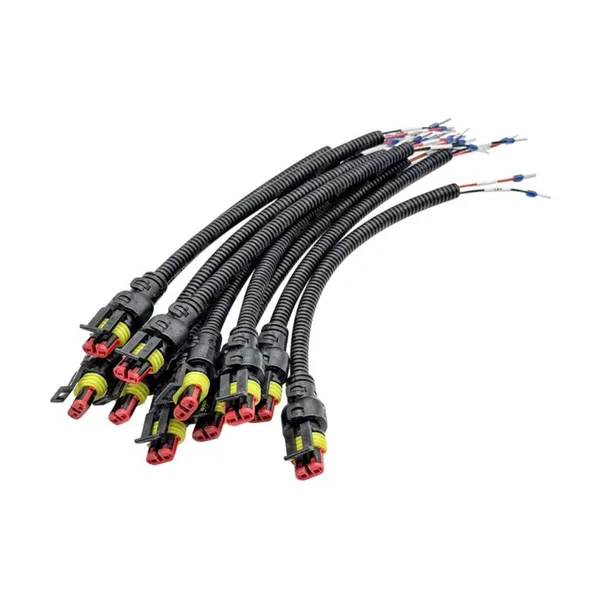 Automotive Rectangular Connector Corrugated-Conduit Pigtail Set