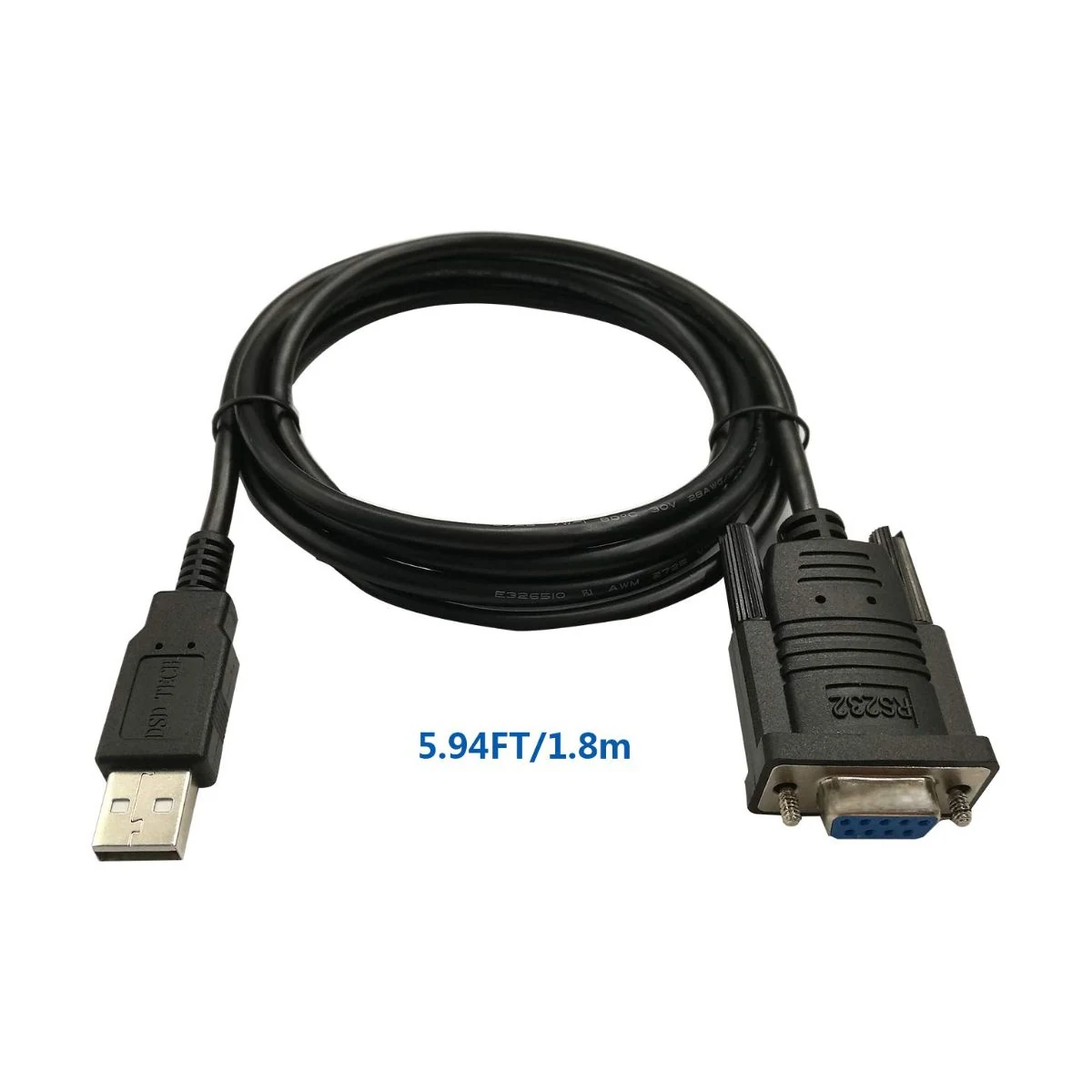 Construction close-up of USB to DB9 Serial Harness