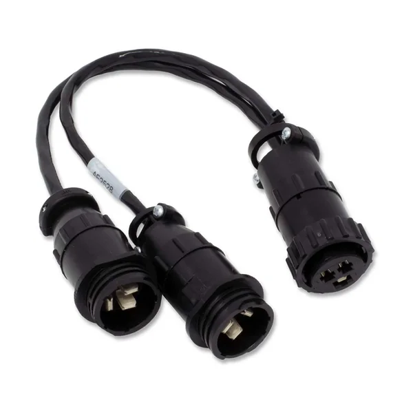3-Pin Circular Power Connector Y-Branch Harness