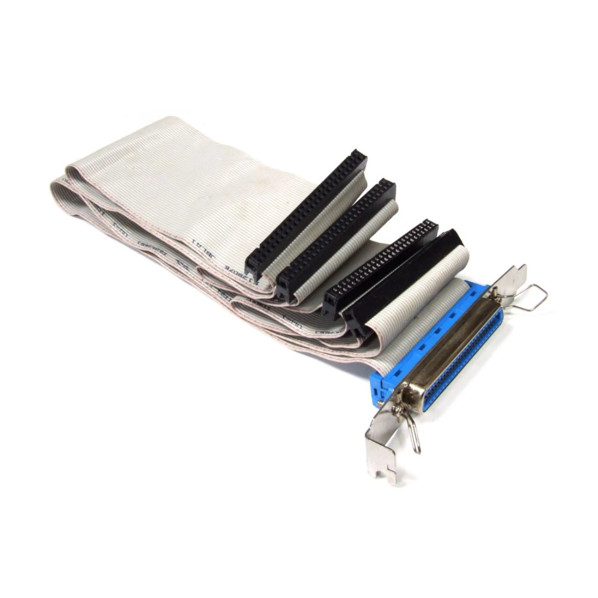 Construction close-up of Centronics to 4-Connector SCSI 50-Pin Ribbon Cable