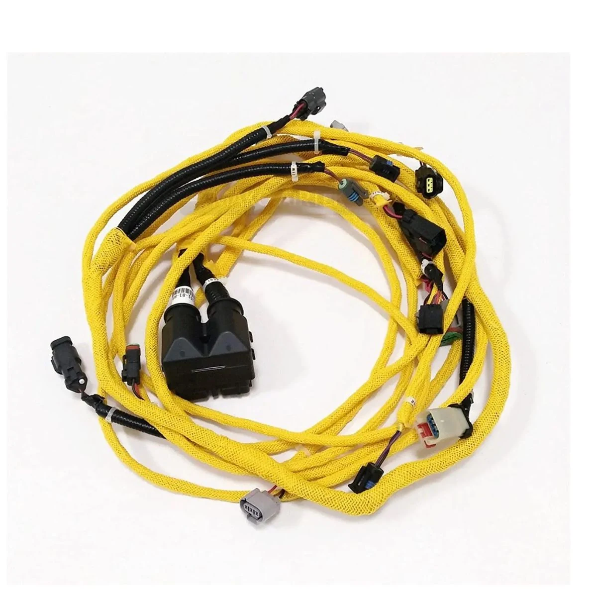 Construction Vehicle Engine Yellow Sleeve Harness