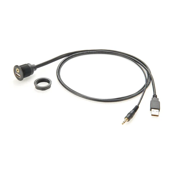 USB & 3.5mm Panel-Mount Branch Harness