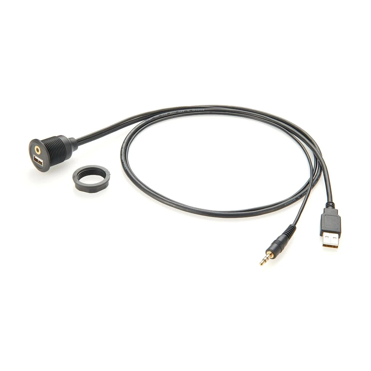 USB & 3.5mm Panel-Mount Branch Harness