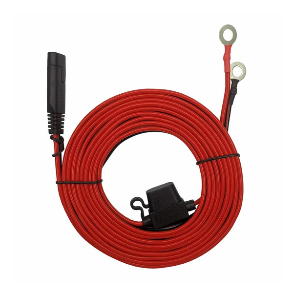 DC Barrel Plug with Fuse Holder Ring-Terminal Harness