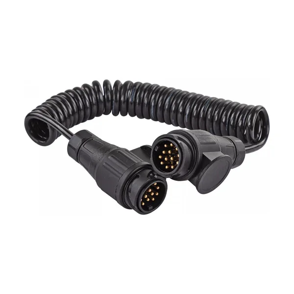 13-Pin Circular Plug Coiled Trailer Harness