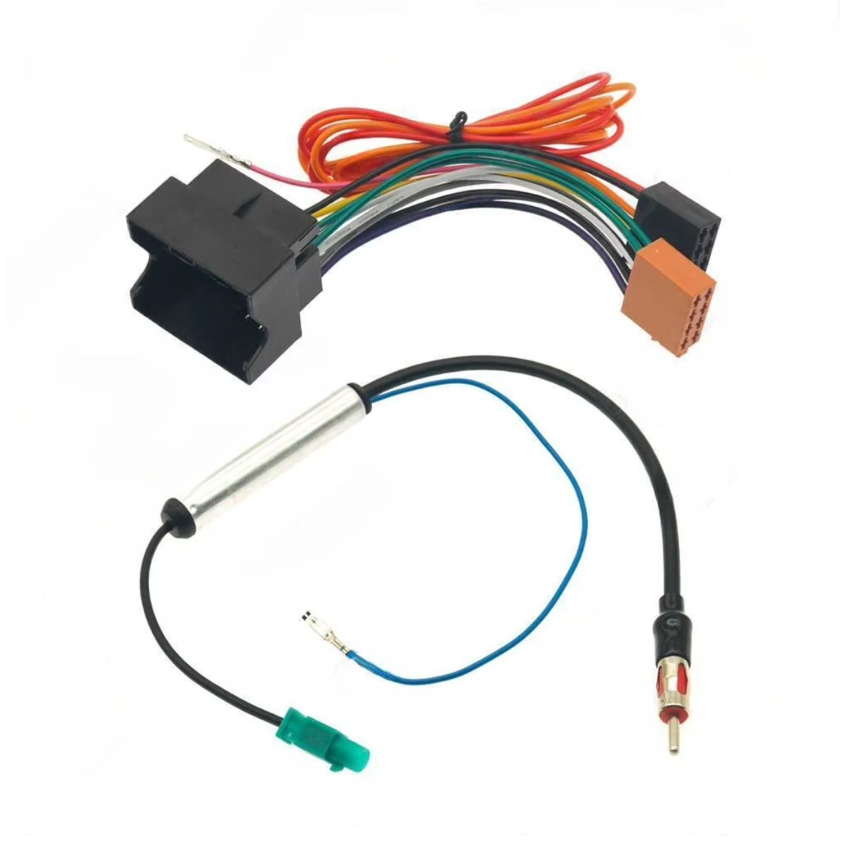 Construction close-up of ISO to Quadlock & Circular Antenna Plug Harness Set