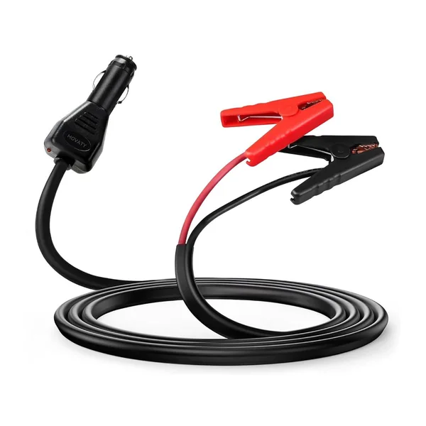 Vehicle Cigarette-Lighter Plug to Dual Battery Clamps Harness