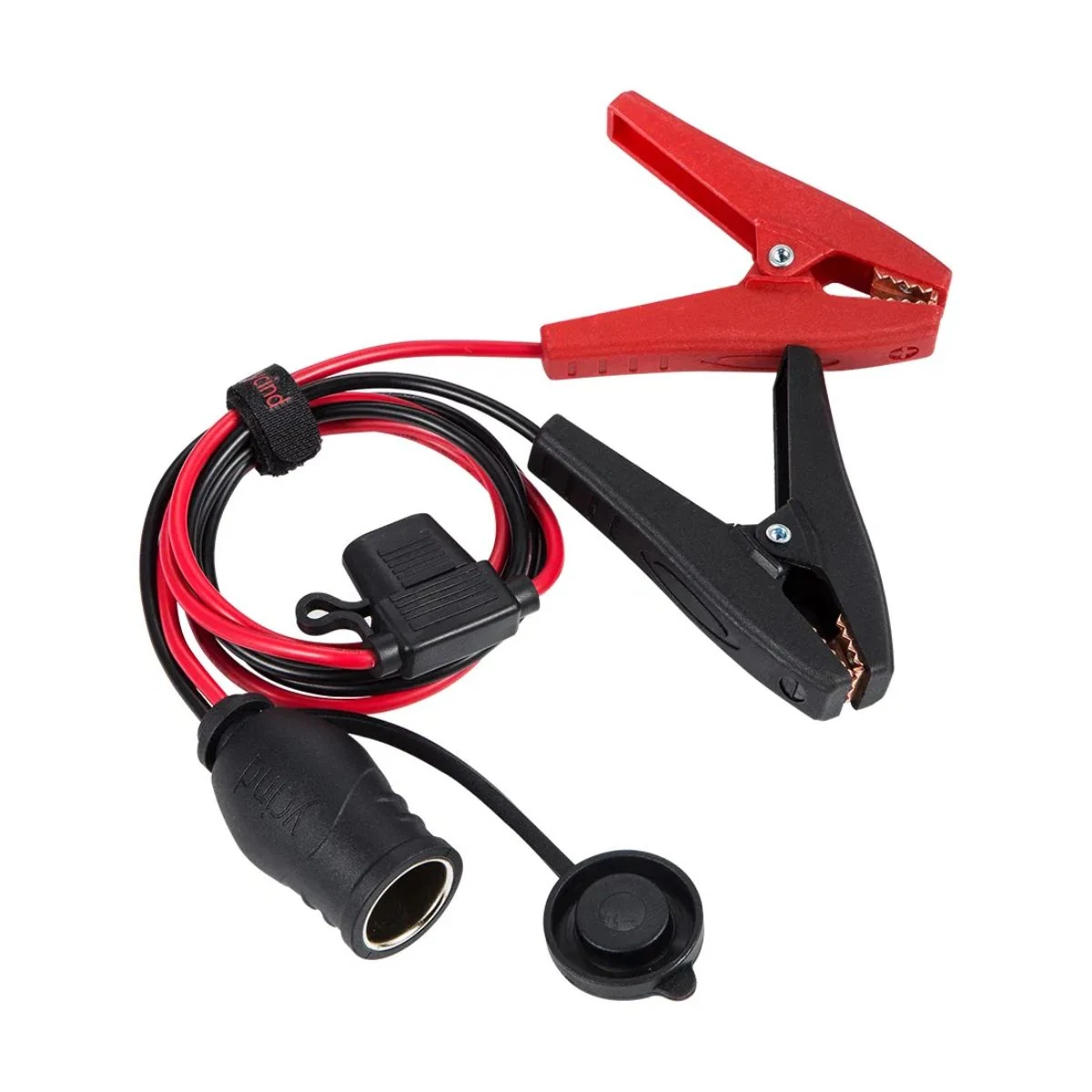 Cigarette-Lighter Socket with Fuse to Battery Clamps Harness