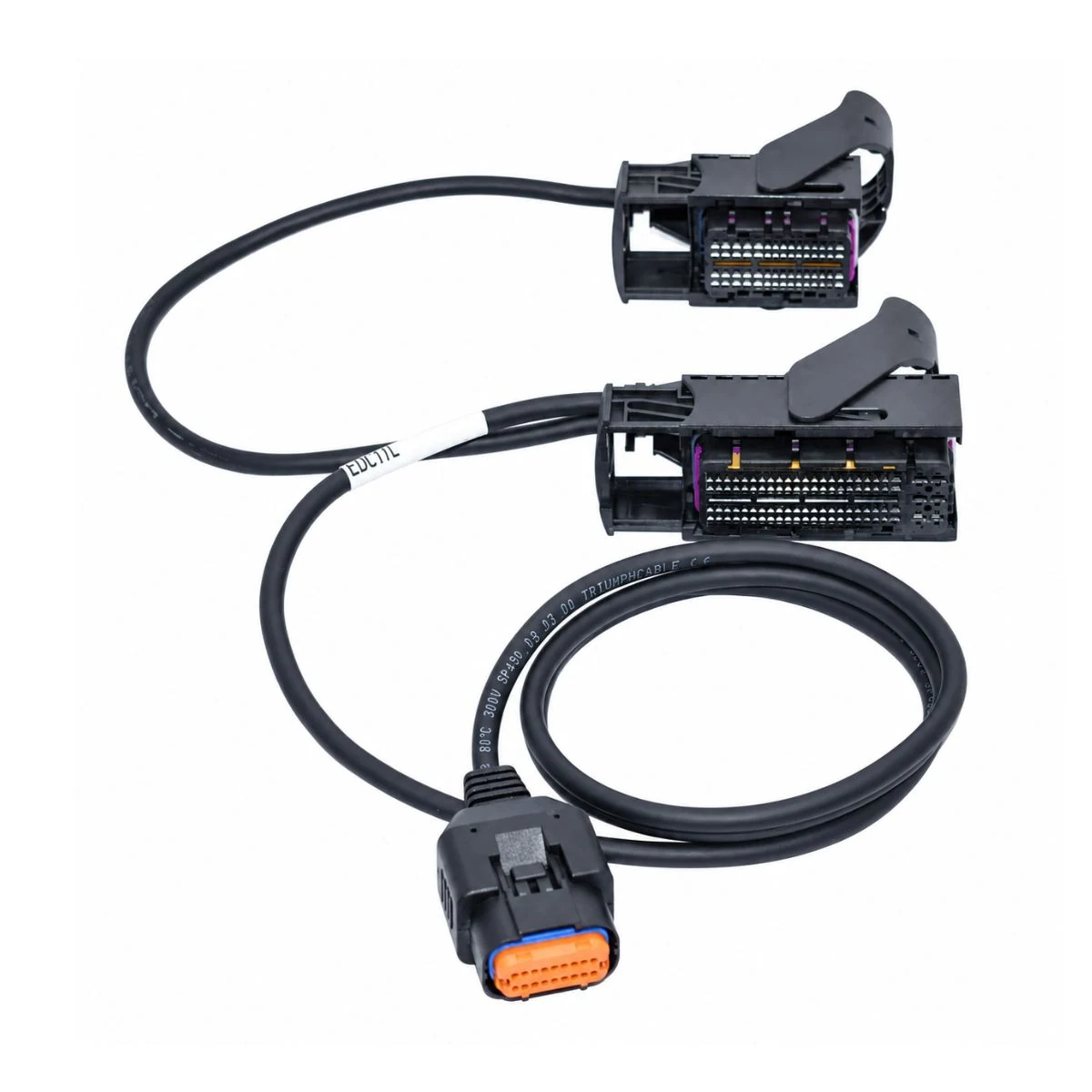 Construction close-up of EDC16UC40 ECU Multi-Port Bench Harness