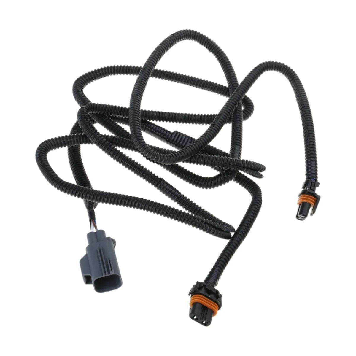 Construction close-up of Automotive Rectangular Connector Corrugated-Conduit Branch Harness