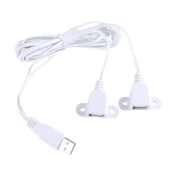 USB-A 2-Way Panel Socket Branch Harness