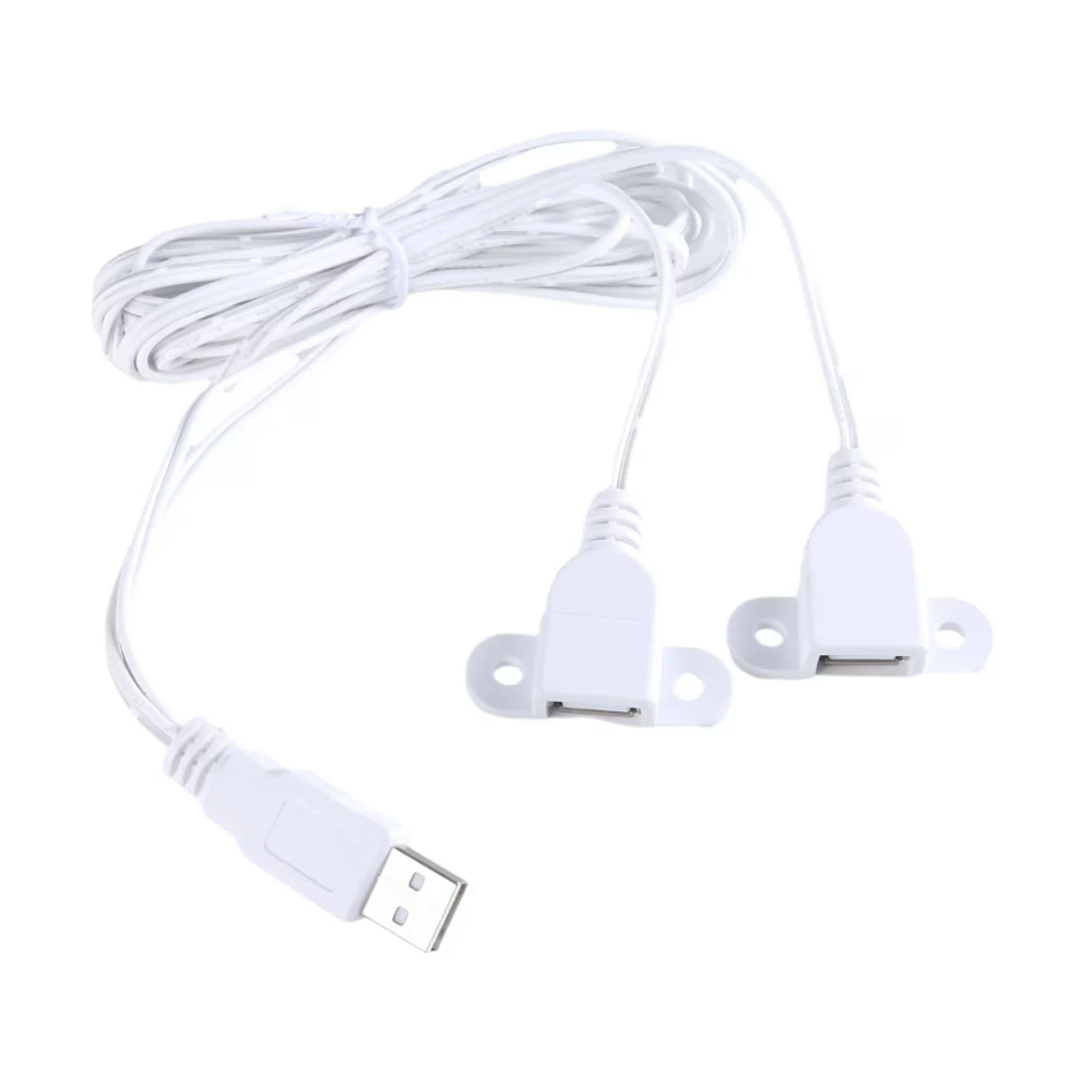 Construction close-up of USB-A 2-Way Panel Socket Branch Harness