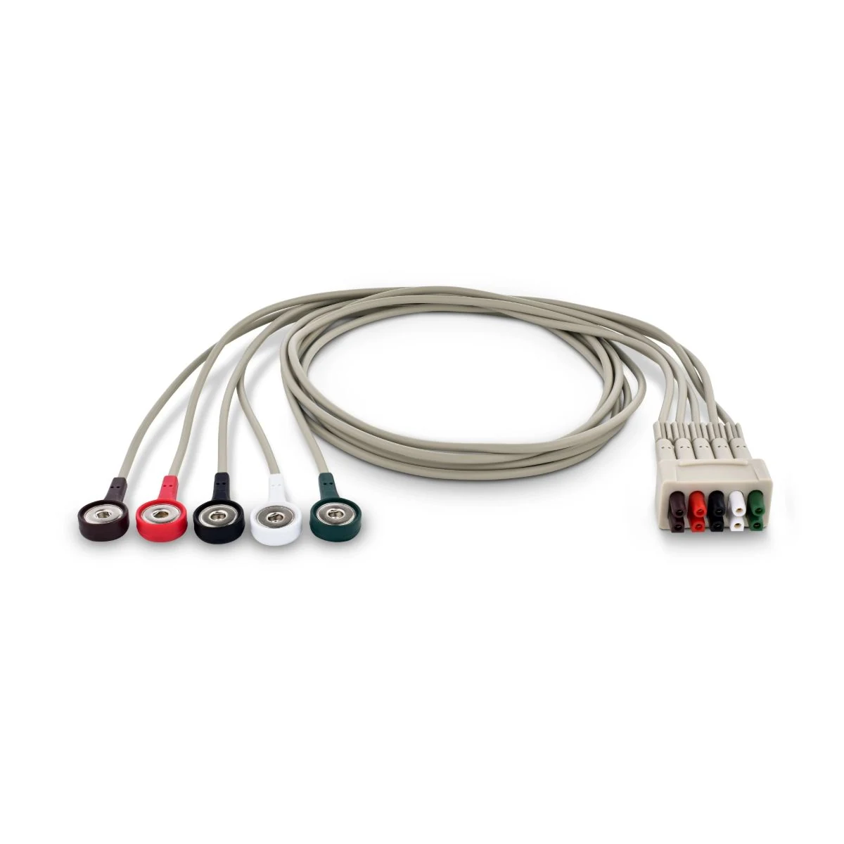 Construction close-up of 5-Lead Snap-Lead ECG Harness