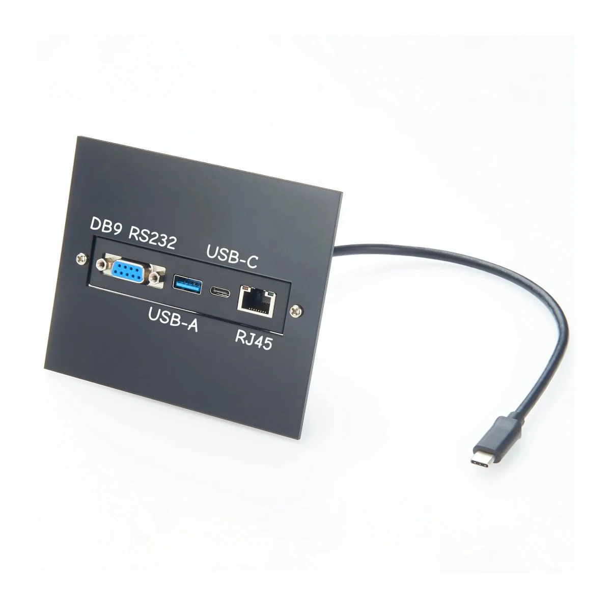 Construction close-up of USB-C & DB9 Panel Adapter Harness