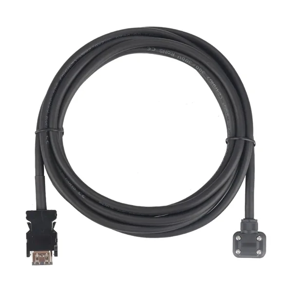 Servo encoder cable with two rectangular connectors