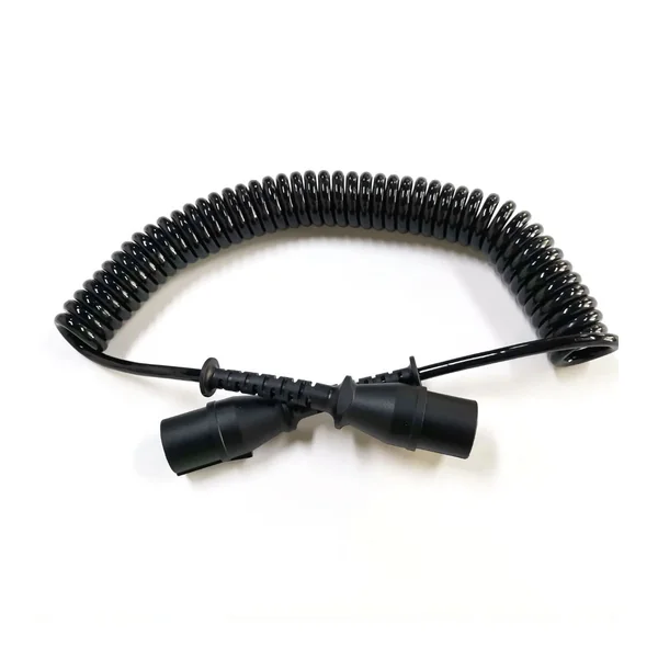 7-Pin Trailer Plug-and-Socket Coiled Harness