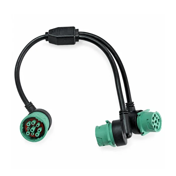 J1939 9-Pin 1-Male-to-2-Female Plate-Mounted Branch Harness